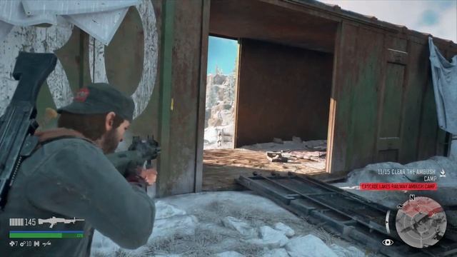 Days Gone - Cascade Lakes Railway Ambush Camp in Crater Lake - Find and Investigate the Bunker смотреть онлайн