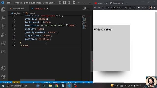 HTML CSS Profile Card Hover Effects Tutorial #webdevelopment #cssanimation смотреть онлайн
