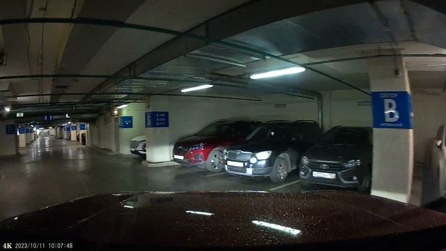 Тестовое видео 2. Подземная парковка. Видеорегистратор автомобильный UHD для HAVAL DARGO 4K. смотреть онлайн