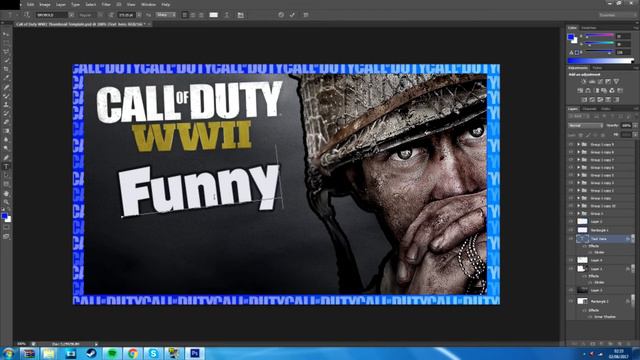 Free Call of Duty WWII Thumbnail | Thumbnail #1| Photoshop смотреть онлайн