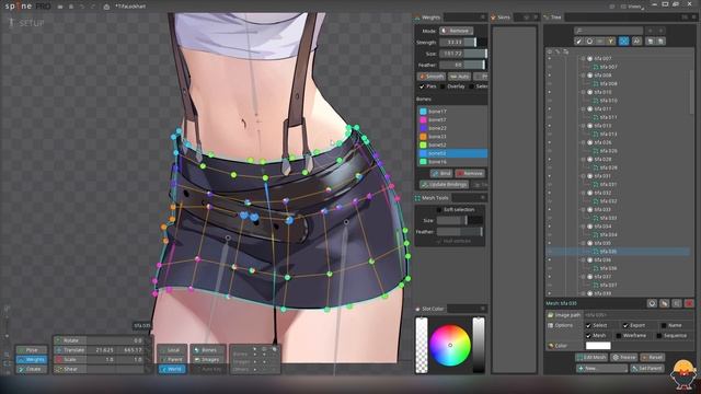 Tifa Lockhard shaking dance whole process recording in Photoshop and Spine смотреть онлайн
