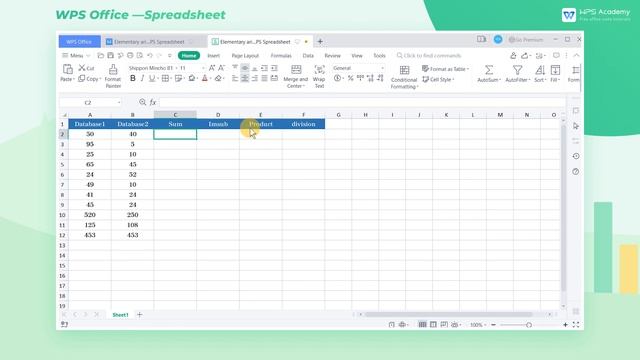 [WPS Academy] 1.9.9 Excel: Elementary Arithmetic Functions In WPS Spreadsheet