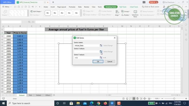 DATA ANALYSIS USING FORECAST FUNCTION | WPS SPREADSHEET смотреть онлайн