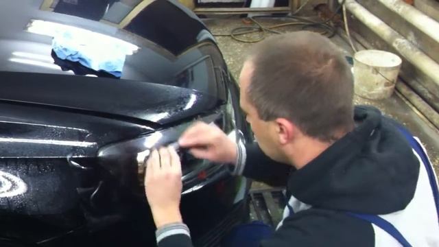 Бронировка фар Volkswagen Polo 2013года в тонировочном центре г. Винница Dobrik-ton смотреть онлайн