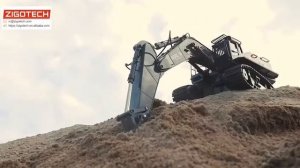 RC Excavator Huina 1592 2.4G 1:14 Big RC Trucks Simulation Excavator 22CH Vehicle Model Hobby Toys