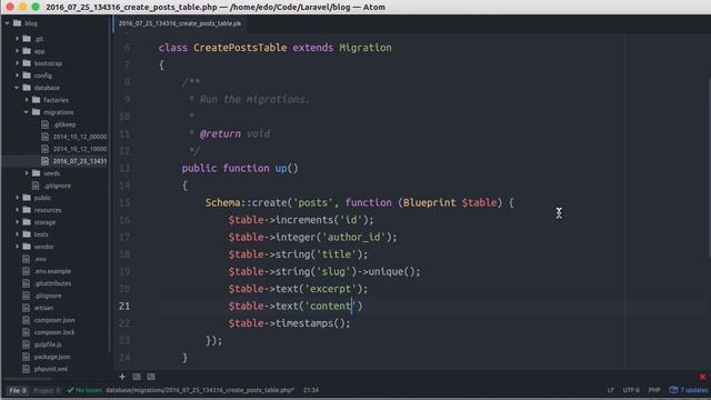Build Complete Blog + CMS with Laravel 5.x & AdminLTE - Create Post Model смотреть онлайн