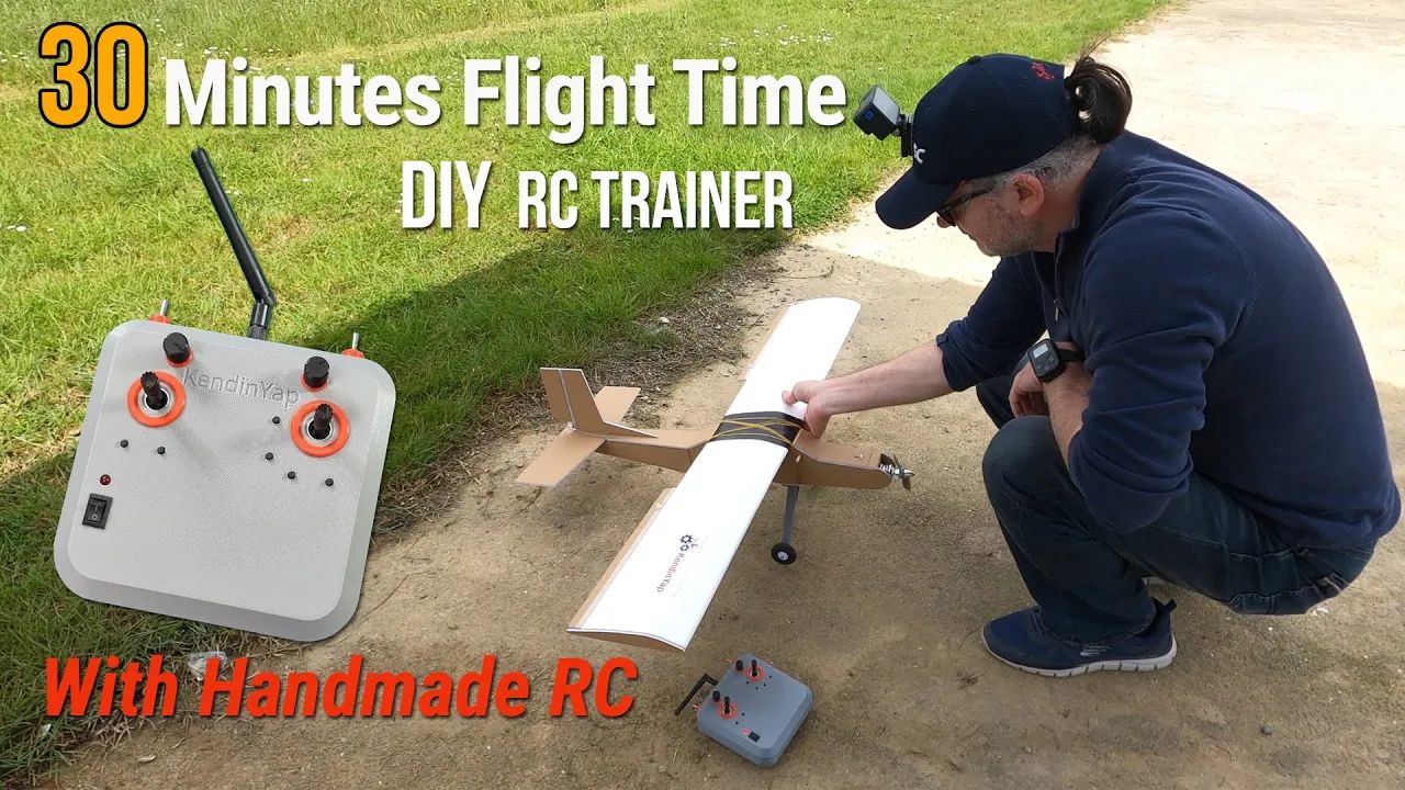 How To Make Amazing Stable RC Trainer Airplane With Handmade RC. Long Flight Time смотреть онлайн