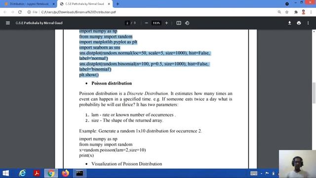 Introduction to NumPy (Tutorial 18): Binomial and Poisson Distribution in NumPy смотреть онлайн