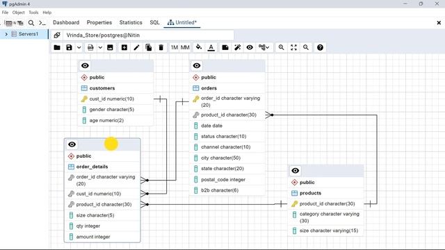 Vrinda Store ER Diagram Creation In Postgresql - Nitin Vairal смотреть онлайн