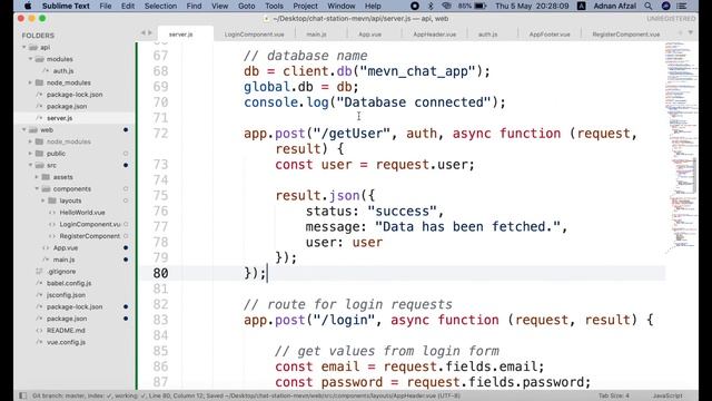 8. Logout - Create a Single Page Chat Application in Vue JS, Node JS, and Mongo DB смотреть онлайн