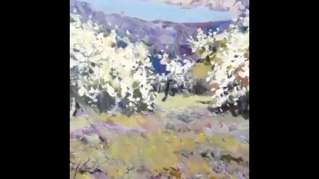 Цветение вишни . Художник-импрессионист Анатолий Анненков смотреть онлайн