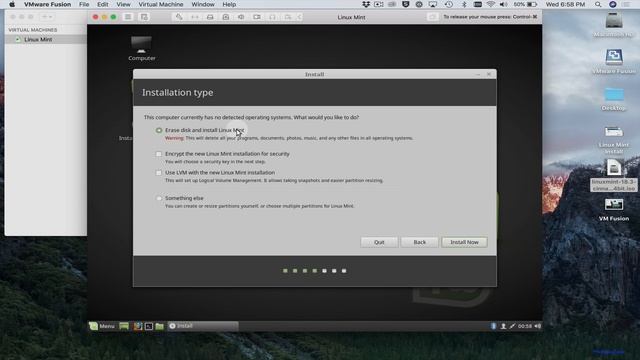 How to install Linux Mint on a Mac using VMware Fusion смотреть онлайн