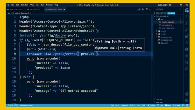 #2 get and delete data api | php and firebase crud смотреть онлайн