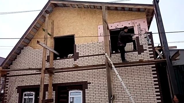 Облицовка дома кирпичом. Декоративная кладка. Подробный инструктаж от прораба смотреть онлайн