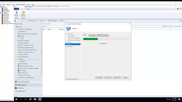 Import drivers into SCCM then add to Task Sequence смотреть онлайн