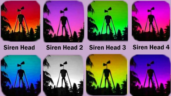 Siren Head,Siren Head 2,Siren Head 3,Siren Head 4,Siren Head 5,Siren Head 6,Siren Head 7
