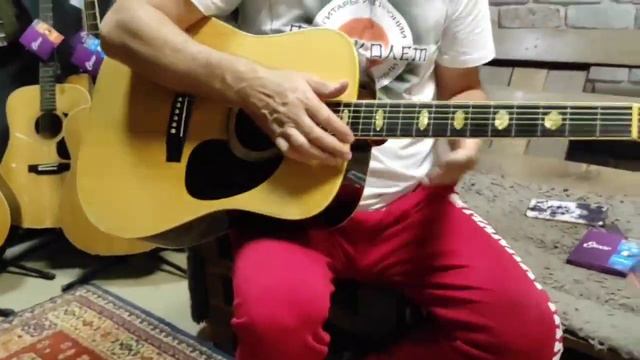 Винтажная акустическая гитара ThreeS W-200 (Япония). ПРОДАНА! смотреть онлайн