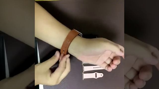 Leather band made for Apple Watch Series 6 5 4 3 2 1 смотреть онлайн