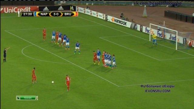 Napoli 5-0 FC Bruges (C3) Europa League 2015 смотреть онлайн