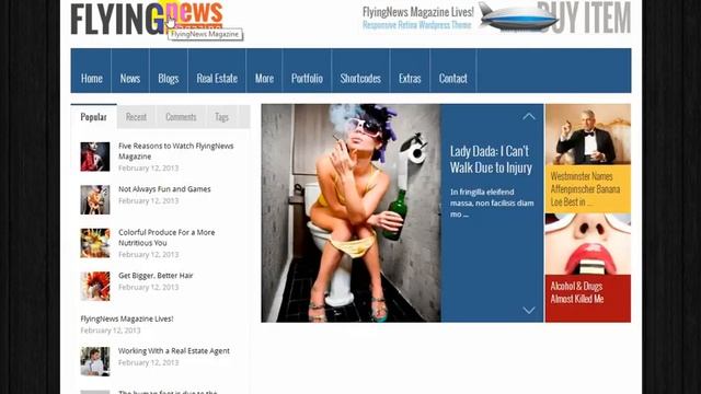 FlyingNews WordPress Theme смотреть онлайн