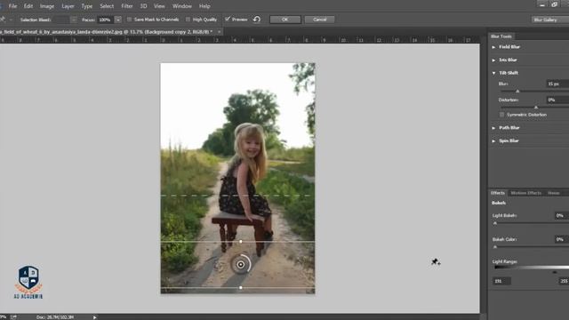 Photoshop Tutorial | How to Edit Outdoor Portrait | ( Blur & Color Background ) смотреть онлайн