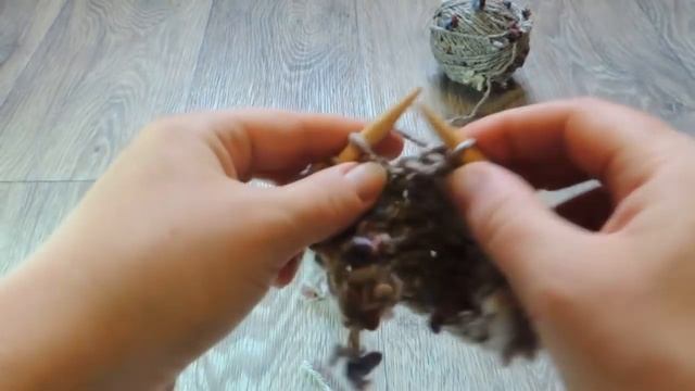 Шапка-бини, шапка - "монголка" спицами. МК. смотреть онлайн