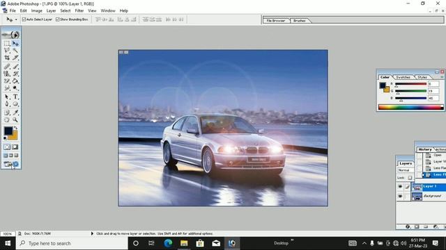 Car Lighting animation in Photoshop | Photoshop 7.0 me animation kaise banaye | Photoshop animation смотреть онлайн