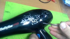 Как разобрать фен для волос BaByliss PRO BAB 5559 Ремонт фена своими руками