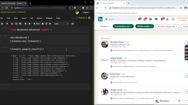 LinkedIn People Results Scraper | LinkedIn Automation | LinkedIn Search People - Python,DataKund смотреть онлайн