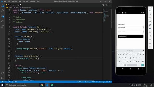 Utilizando Async Storage no React Native смотреть онлайн
