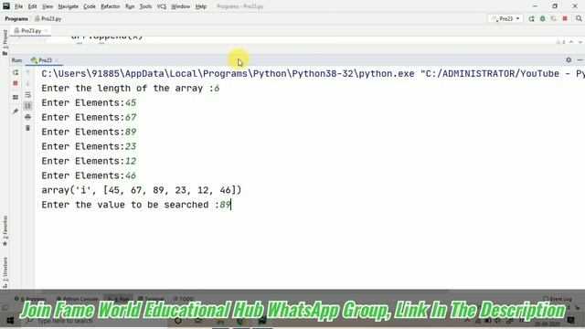 #27 - Searching Element in an Array - Array Module - Python Programming смотреть онлайн