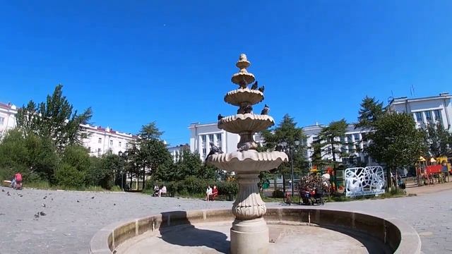 Сквер 70-летия Магадан летом. Современный Магадан и прогулки с Анжелиной по Магадану 2020 смотреть онлайн
