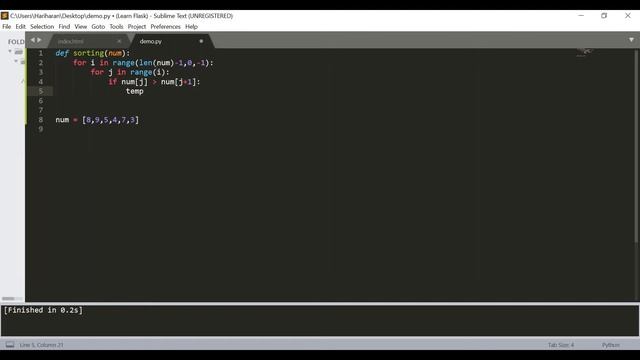 Bubble Sorting Algorithm || Python || Algorithm-Series - 3 || смотреть онлайн