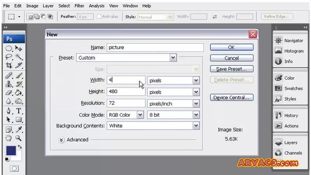 How to create a new document in PhotoShop, PhotoShop CS3 смотреть онлайн