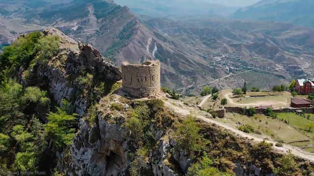 Кавказ, полет над горами, шикарный вид, отдых, релакс, музыка для сна смотреть онлайн