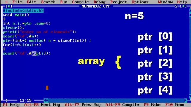 Create and Store data into dynamic Array Using Dynamic Memory Allocation in c смотреть онлайн