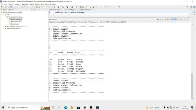 Student Management Application Java Hibernate смотреть онлайн