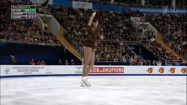 Евгения Медведева. Произвольная программа. Чемпионат Европы смотреть онлайн