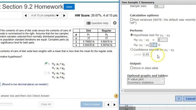 Performing hypothesis testing on two independent sample means of soda can fill volumes смотреть онлайн