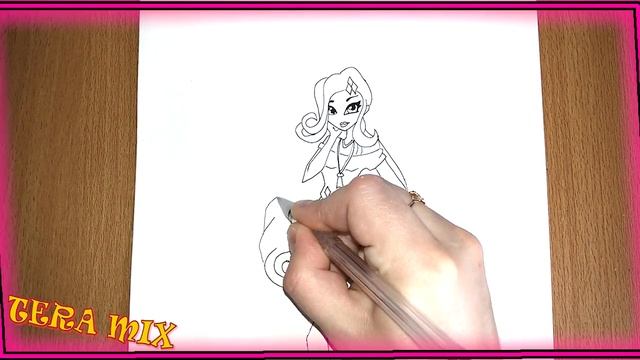 Как нарисовать винкс Рарити из май литл пони How to draw Rarity смотреть онлайн
