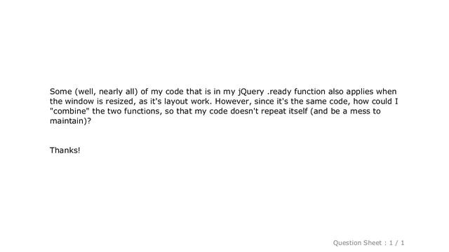 jQuery : jQuery combine .ready and .resize смотреть онлайн