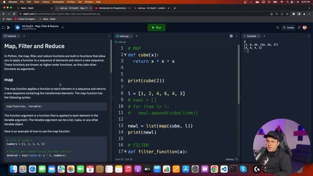 Map, Filter and Reduce in Python | Python Tutorial - Day #53 смотреть онлайн