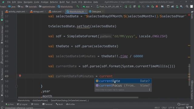 Age in Minutes Calculator part 06 using kotlin android studio Finalizing The Age in Minutes App смотреть онлайн