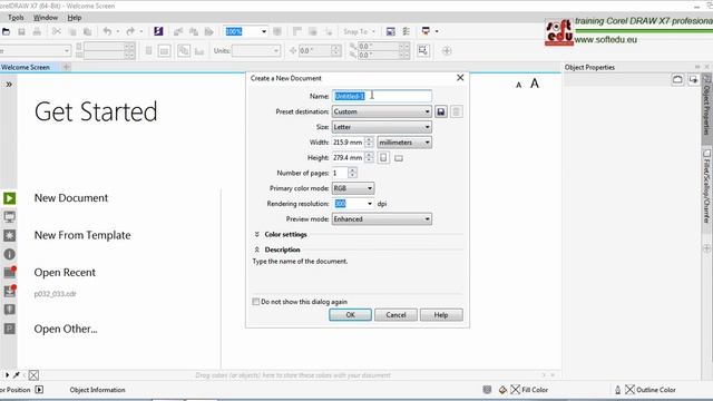 92 New Document - fragment de curs Corel Draw смотреть онлайн