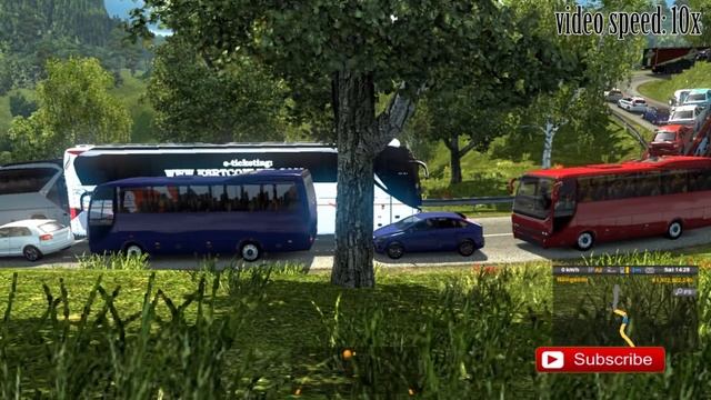 KSRTC Garuda Maharaja huge bus in heavy traffic jam. смотреть онлайн
