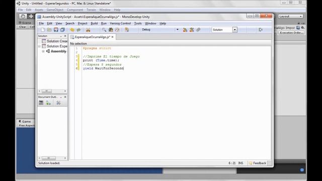 Usar la Instruccion yield WaitForSeconds javascript en Unity part 1 de 3 смотреть онлайн