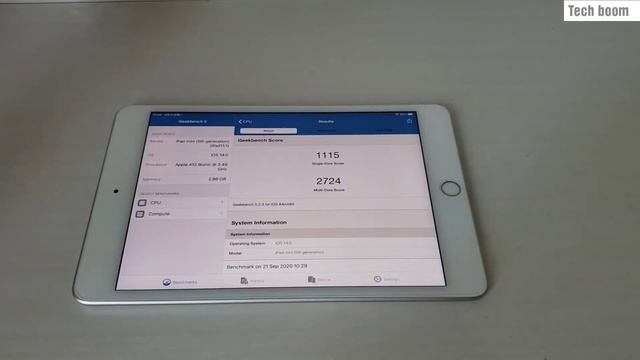 iPad Mini 5 iPadOS 14 Geekbench5 Test смотреть онлайн