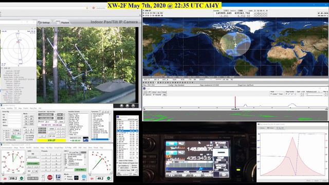 IC-9700 XW-2F Satellite pass May 7th, 2020 @ 22:35 UTC (AI4Y) смотреть онлайн