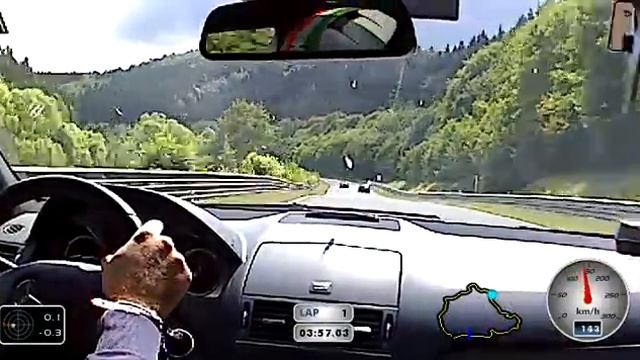 Mercedes C63 AMG vs Porsche 996 Gt3 @ Nurburgring смотреть онлайн