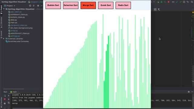 Python Sorting Algorithms Visualizer - Update 1.5 - Merge Sort Added смотреть онлайн